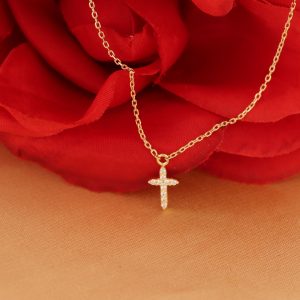 Zlatni lančić s križem - zlato 585