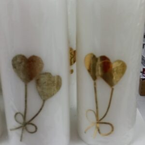 Vjenčane svijeće s zlatnim detaljima