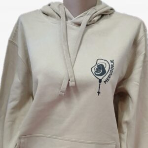 Bež termo dukserica s kapuljačom