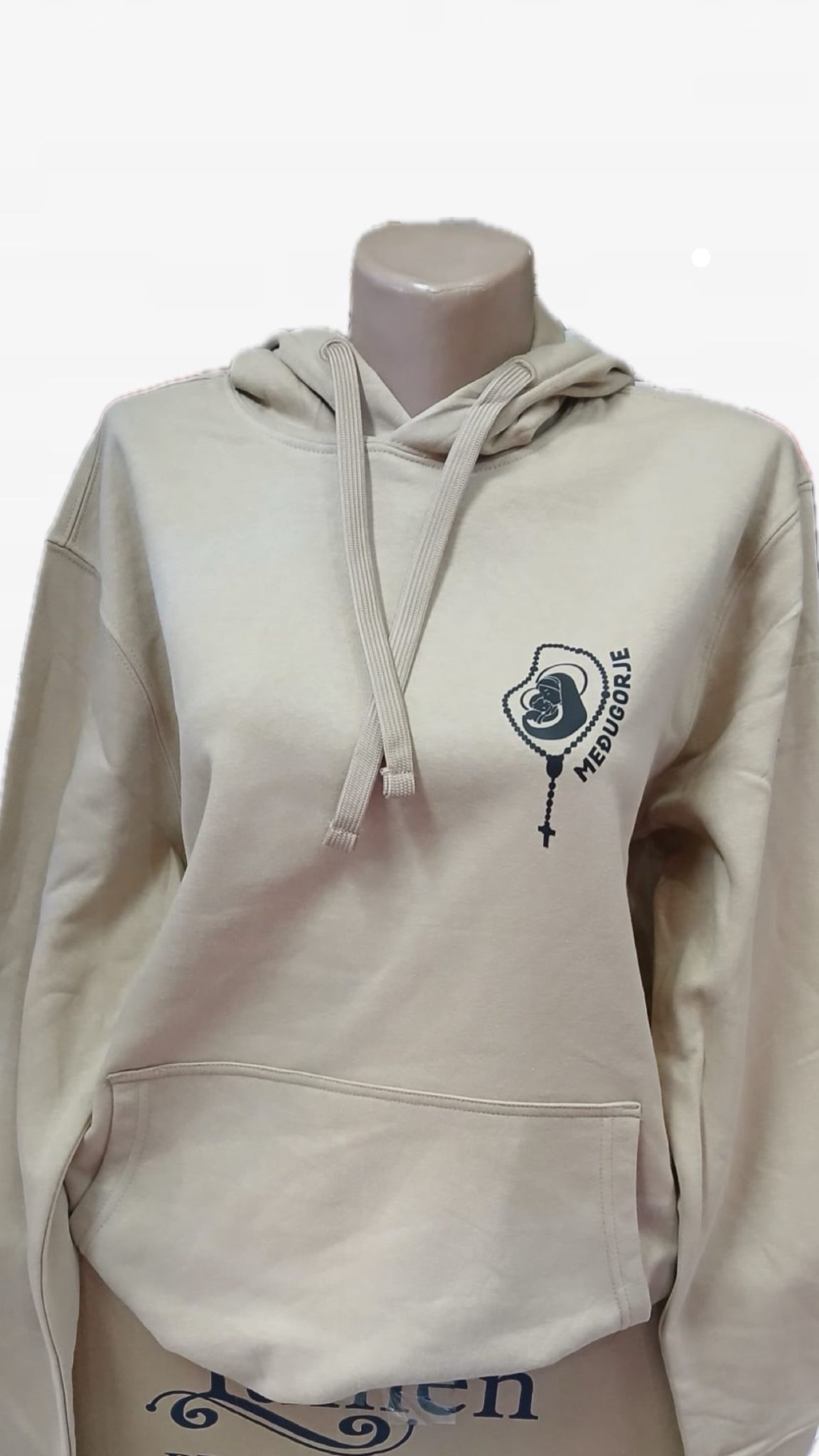 Bež termo dukserica s kapuljačom